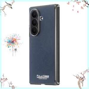 TEMU 휴대폰 케이스 - ZD-55 B 모델 미드 프레임 플레인 리치 패턴 마그네틱 휴대폰 케이스. 삼성 갤럭시 Z 폴드 5 갤럭시 Z 폴드 6 갤럭시 Z 폴드 7용. 캔디 컬러, 트렌디 스타일