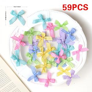 TEMU 59개 레트로 격자무늬 & 데님 리본, 부활절, 크리스마스, 결혼식, 생일, 졸업식용 - 화환, 장식, 선물 토퍼용 소형 황마 - 봄 행사, 크리스마스, 할로윈용 아플리케