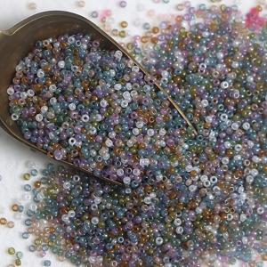 TEMU 999개 2mm 품질 모조 옥 아이스 투명 유리 씨드 비즈, DIY 팔찌 및 목걸이 액세서리용 균일한 사이즈의 루즈 비즈