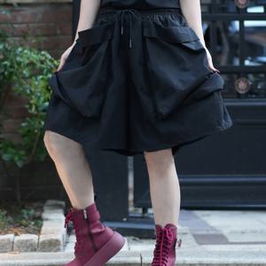TEMU 여성용 신축성 있는 허리와 큰 주머니가 있는 와이드 레그 바지 - 루즈핏 5/4 기장 반바지, 단색, 사무실, 캐주얼, 데일리룩에 적합 - 기계 세탁 가능, 신축성 없는 와이드 팬츠