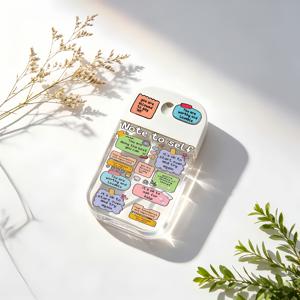 50ml 영감을 주는 인용구 진공 디스펜서 병, 휴대용按壓 스프레이, 리필 가능 여행용 용기, 감성적인 미니 선물