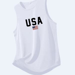 TEMU USA 1개 퀵 드라이 쿨 남성용 조끼, 가볍고 통기성 좋음, 빠른 건조 및 탄성, 약간의 스트레치로 주름 방지, 남성용 민소매 상의로 스포츠, 캐주얼 웨어 및 피트니스에 적합, 이상적인 선물