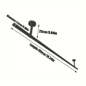 TEMU 1개 다기능 모듈식 건조대 - 건조 막대, 다양한 설치 방식으로 분리 가능, 벽걸이 또는 천장 설치, 간편한 디자인, 공간 절약, 다용도 걸이 막대, 침실, 발코니, 욕실, 가정, 옷장에 적합 - 블랙
