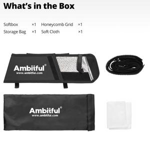 TEMU AMBITFUL LED 비디오 조명용 LEDP60C LED 비디오 소프트 라이트 디퓨저 허니컴 그리드 소프트박스 (소프트박스 전용)