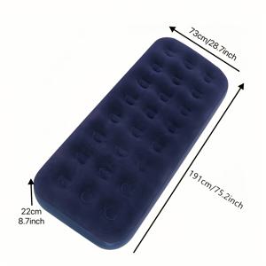 휴대용 개인용 에어매트리스, 접이식 PVC 에어베드 매트 550Lbs, 캠핑 텐트 하이킹 아파트 사무실 낮잠용, 다양한 사이즈, 펌프 미포함