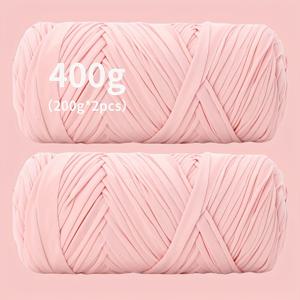 TEMU 400G 대량 원단 털실 2스케인, 직조 가방, 직조 수납 바구니, 카펫, 수제 아기띠 재료 패키지