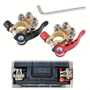 TEMU 자동차용 빠른 릴리스 배터리 터미널 - 12V 24V 아연 합금 탑 포스트 클램프, 자동차 전선 하네스