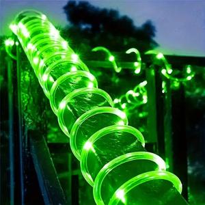 TEMU 1개 태양광 LED 튜브 조명 50/100/LED 튜브 로프 스트링 라이트 8가지 모드, 실외 PVC 튜브 조명 태양광 울타리 조명 가정 정원 마당 파티 파티 장식 크리스마스 드레스업 (72.17Ft/39.37Ft)