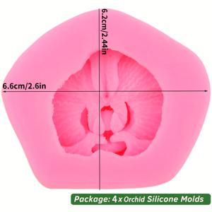 TEMU 4개입 난초 양초 실리콘 몰드 세트 - 아로마테라피 양초, 석고 공예 및 홈 데코레이션용 플로럴 디자인 몰드 | 핸드메이드 꽃 장식, 크리스마스 선물 및 창의적인 공예 프로젝트
