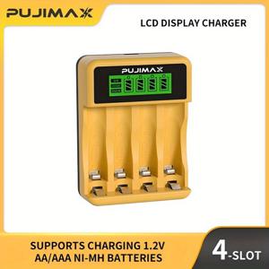 TEMU PUJIMAX Ni-MH/Ni-Cd LCD 화면 스마트 충전기, 신규 업그레이드, 자동 전원 차단, 완충 시 충전 정지, 1.2V Ni-MH/Ni-Cd 배터리 충전 가능, 리튬 배터리에는 적합하지 않음