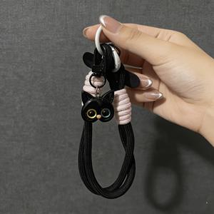 TEMU 귀여운 고양이 참 휴대폰 손목 스트랩, 휴대용 통근용 분실 방지 스타일리시하고 멋진 휴대폰 랜야드, 분리형 참, 열쇠고리, 휴대폰줄, 가방 및 물병용 범용 분실 방지 스트랩에 적합, 귀여운 다용도 휴대폰 손목 스트랩, 완벽한 어머니의 날 선물