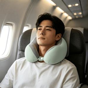 TEMU U자형 여행용 베개, 커플용 목 베개, 분리형 및 세탁기 사용 가능, 휴대 및 보관이 간편, 자동차, 사무실, 집에서 낮잠용, 다양한 색상 선택 가능, 보관 케이스 포함/미포함