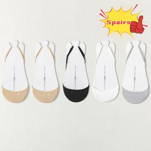 TEMU 새로운 스타일 여성 봄/가을 발목 양말 5켤레, 가을/겨울용 로우컷 보이지 않는 얇은 양말, 미끄럼 방지 하이힐 양말, 반장지갑 커버