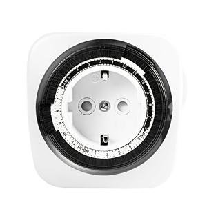 TEMU 유럽 표준 기계식 타이머 소켓, 15분 간격, 24시간 사이클, 최대 96개 스위치, 230V~16A, 측면 수동 스위치, 셔터 기능, 주방, 욕실, 거실, 사무실 및 대부분의 장면에 적합, TV, 냉장고와 호환 가능