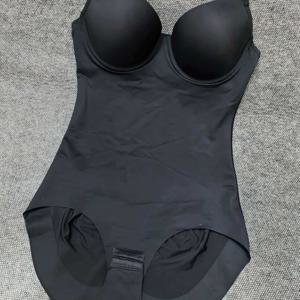 TEMU 여성용 심리스 바디수트 셰이퍼 1개입, 내장 브라, 복부 조임 엉덩이 리프터, 일상복 외투용 푸쉬업 바디 셰이퍼