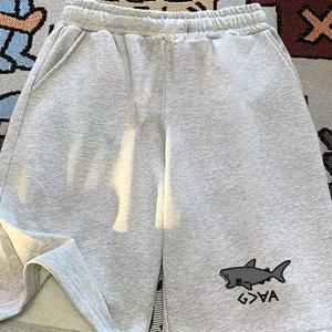 TEMU 세련된 남아용 다용도 반바지 여름 의류 중대형 트렌디 브랜드 화이트 그레이 편안한 반바지, 야외용