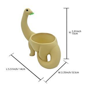 TEMU 귀여운 공룡 화분, 3D 프린팅 다육이 화분 (배수 구멍 포함), 독특한 만화 공룡 모양 화분, 실내 또는 실외 식물 재배에 적합, 가정 사무실 데스크탑 장식에 이상적, 식물 애호가를 위한 정원 가꾸기 선물, 홈 데코
