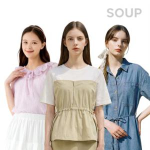 [SOUP] 여름신상오픈 +BEST 얼리썸머 모음전 티셔츠/블라우스/원피스/팬츠 외 최대할인 88%~