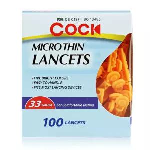 콕 미세 란셋 사혈침 사혈기 바늘 혈당침 당뇨침 33G 1박스 100개