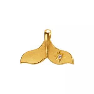 [한국금다이아몬드] 여자 순금 펜던트 무광 고래 꼬리 큐 24K 1.875g