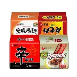 농심 농심 신라면 10봉 + 안성탕면 10봉 + 너구리 10봉 + 짜파게티 10봉