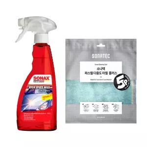 소낙스 고속코팅왁스 500ml 파스텔 타월5P