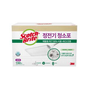 3M 스카치브라이트 정전기 청소포 리필 재활용 PET 대용량 150매 (표준형)