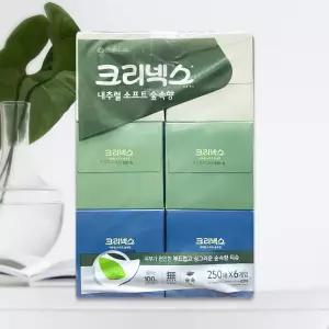 크리넥스 내추럴소프트 숲속향 250매 6개 1팩 (6개)