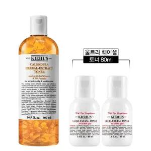 갤러리아 [5] 키엘 칼렌듈라 꽃잎 토너 500ml 세트 (+울트라 훼이셜 토너 80ml)