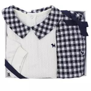 갤러리아 (출산/백일/돌/실내복/예쁜내의/아기옷)25FW)체크레이어드상하세트