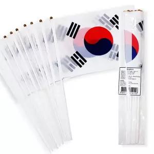 Party Club 천태극기수기 10입/미니/태극기/가정용/차량용/국기함/스탠드/담요/교실/손태극기/게양용/소형