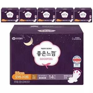 [셀러허브]좋은느낌 울트라 날개형 오버나이트 14입 x 5개 (S31538687)