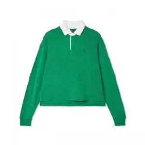 [폴로 랄프 로렌]POLO RALPH LAUREN 5%W 크롭 테리 럭비 셔츠 - 그린 WMPOKNIN1J20024-300 898825