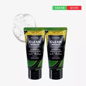 이고세 프로바이오틱스 댄드러프 탈모 증상 완화 클린 모모 여행용 샴푸 오렌지 만다린, 70ml X 2개