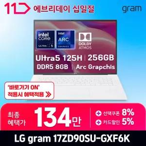 [최.종.1.3.4.만] LG 그램17 / 17ZD90SU-GXF6K - RAM 8GB / SSD 256GB / 오피스밸류팩 증.정 / ND