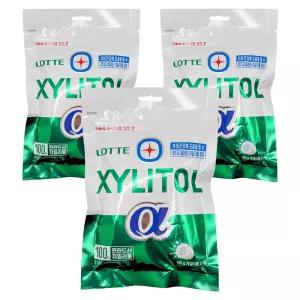 롯데 자일리톨 껌 알파 오리지날 195g 리필 x 3입