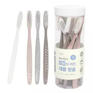왕칫솔 커브형 이중미세모 대왕 칫솔 12개입 1P 치아 브러쉬 큰칫솔 서치