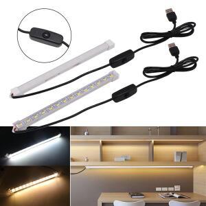 DC 5V LED 바 빛 USB 전원 엄밀한 스트립 유백색 커버 하드 충전 튜브 램프 10cm 5630