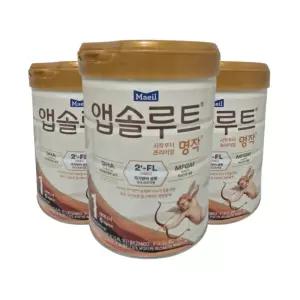 매일유업 앱솔루트 명작 2FL (HMO) 분유 1단계(0~6개월) 800g 3캔