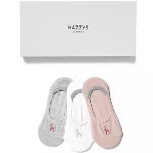 [헤지스](대구신세계)[HAZZYS DAILY] [선물추천] 퍼피자수 3색 여성 페이크삭스 3종 세트 HISS6F201WT