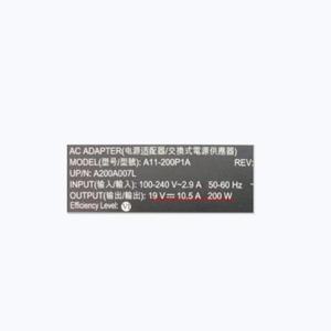 호환 Chicony 19V 10.5A 200W 5.5x2.5mm A11-200P1A HASEE 노트북 전원 공급 장치용 기존 AC 어댑터 충전기