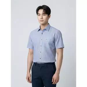 [파크랜드]네이비 가로무늬 쿨맥스 반팔 셔츠 A2DS2210621A_P424274678