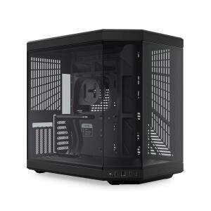 HYTE Y70 업그레이드된 모던 에스테틱 듀얼 챔버 컴퓨터 PCIE Y70 블랙 케이스 CS 유리 강화 미드타워 케이블 포함 ATX 라이저 HYTE 게이밍