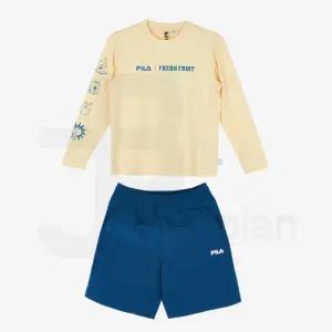 휠라 키즈 3PACK 수영복팬티 긴팔티 반바지 상하세트 FK2FSF2W02M PYE