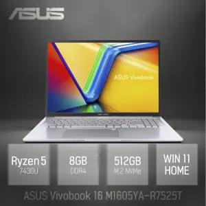 ⓒ ASUS 비보북 16 M1605YA-R7525T 8GB 512GB WIN11 / 16인치 대화면 포토샵 영상편집 업무용 노트북