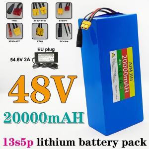 18650 리튬 배터리 팩 내장 스마트 BMS 500-1000W 전기 기계용 충전기 48V 20Ah 13S5P