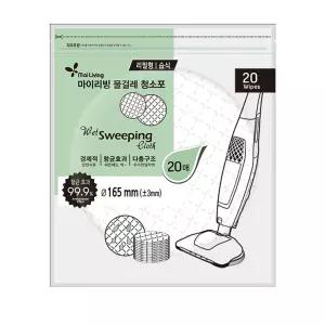 마이리빙 일회용 원형 청소포 16.5cm 140매 삼성 물걸레청소기 호환
