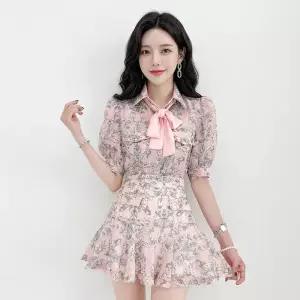 금찌 켈드 블라우스 스커트 세트 ST8409S