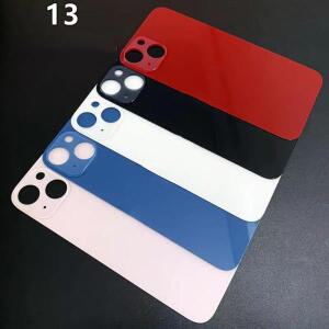 iPhone 13/13 mini 후면 유리 패널 배터리 커버 큰 구멍 도어 하우징 케이스 교체 부품 (3M 테이프 포함)