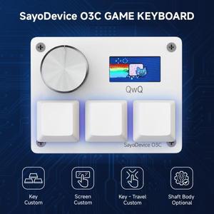 Sayodevice O3C 키보드  트리거 홀 마그네틱 스위치 OSU 대시 리듬 게임 DIY 스크린  RGB 라이트